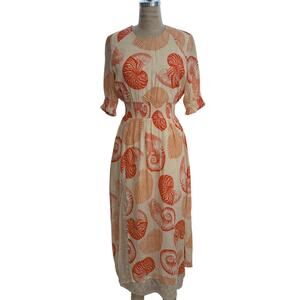 Baum Und Pferdgarten Dress Size 40 Womens Size L Shell Print Aleela Lace Trimmed